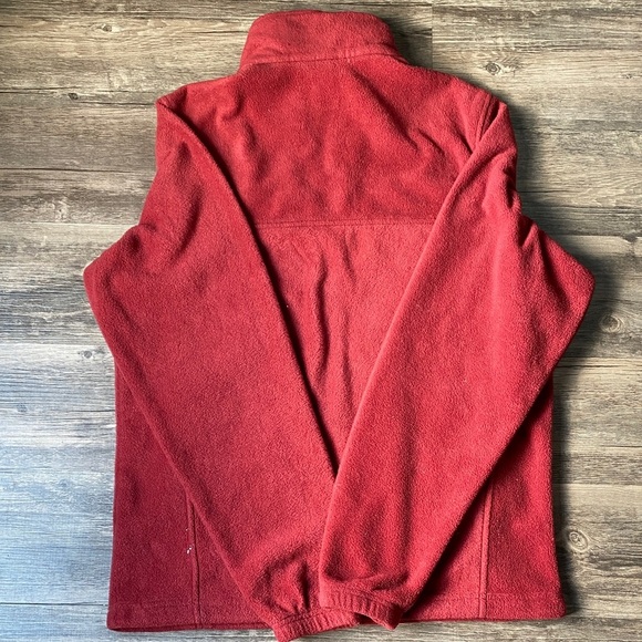 Columbia Men's Deep Red Full Zip Fleece Sweater Size S - Picture 4 of 7